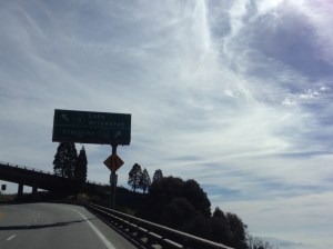 Portions of the Rim Highway extend out from the hillside!